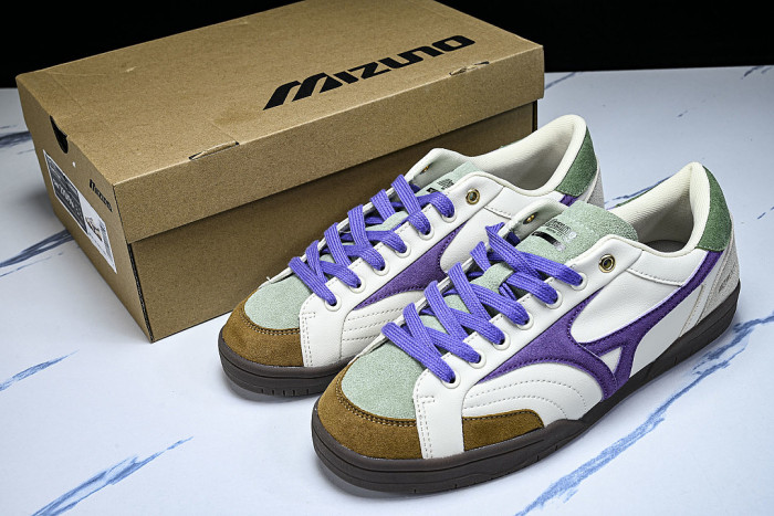 D1GH261007 CT CLUB RETRO LOW-TOP CASUAL SNEAKERS WHITE/PURPLE/GREEN/BROWN/GREY