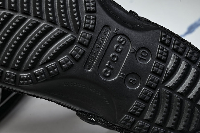 211489-90H FASHIONABLE RUBBER-SOLED FRONT-OPENING SLIPPERS BLACK/SILVER