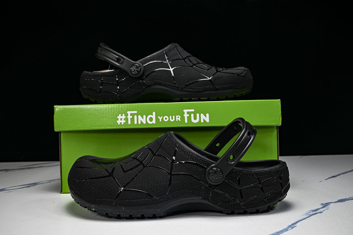 211489-90H FASHIONABLE RUBBER-SOLED FRONT-OPENING SLIPPERS BLACK/BLACK/BLACK