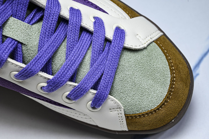 D1GH261007 CT CLUB RETRO LOW-TOP CASUAL SNEAKERS WHITE/PURPLE/GREEN/BROWN/GREY
