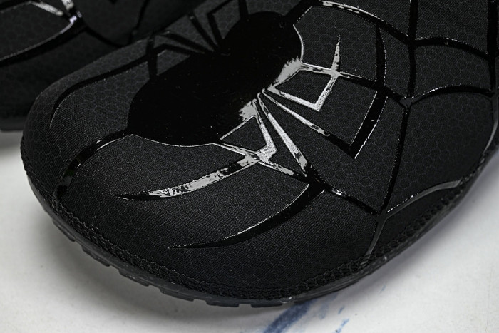 211489-90H FASHIONABLE RUBBER-SOLED FRONT-OPENING SLIPPERS BLACK/BLACK/BLACK