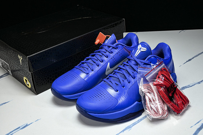 IO6256-400 ZOOM KOBE 5 CHAOS PRACTICAL BASKETBALL SHOES KLEIN BLUE/DARK BLUE