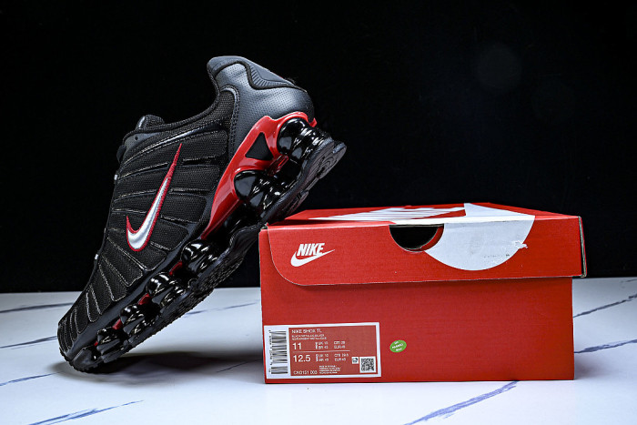 CN0151-003 SHOX TL BLACK/UNIVERSITY RED/METALLIC SILVER