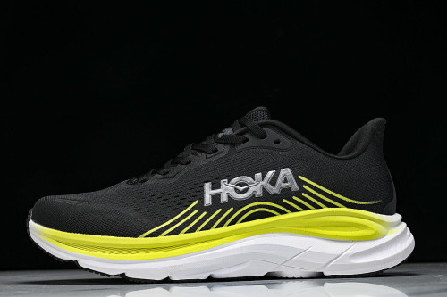 1176572 BKCS ONE CLIFTON 11 LIGHTWEIGHT AND BREATHABLE MESH RUNNING SHOES BLACK/YELLOW