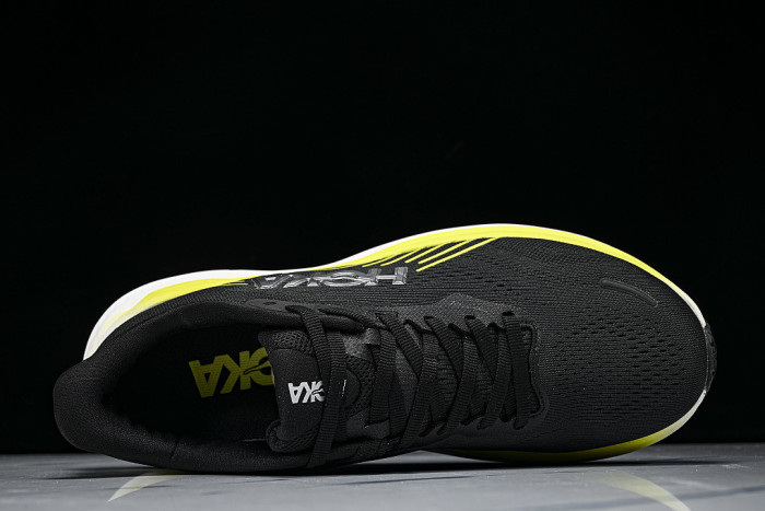 1176572 BKCS ONE CLIFTON 11 LIGHTWEIGHT AND BREATHABLE MESH RUNNING SHOES BLACK/YELLOW