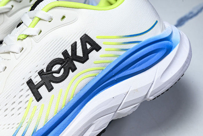 1176572 FLCK ONE CLIFTON 11 LIGHTWEIGHT AND BREATHABLE MESH RUNNING SHOES WHITE/BLUE/GREEN