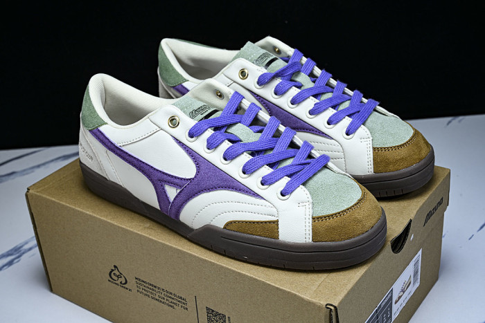 D1GH261007 CT CLUB RETRO LOW-TOP CASUAL SNEAKERS WHITE/PURPLE/GREEN/BROWN/GREY