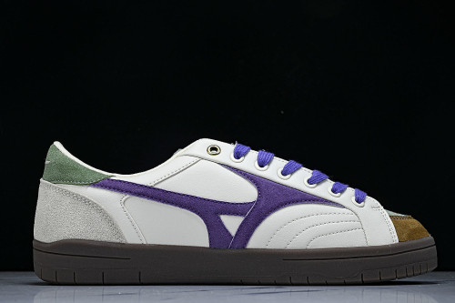 D1GH261007 CT CLUB RETRO LOW-TOP CASUAL SNEAKERS WHITE/PURPLE/GREEN/BROWN/GREY