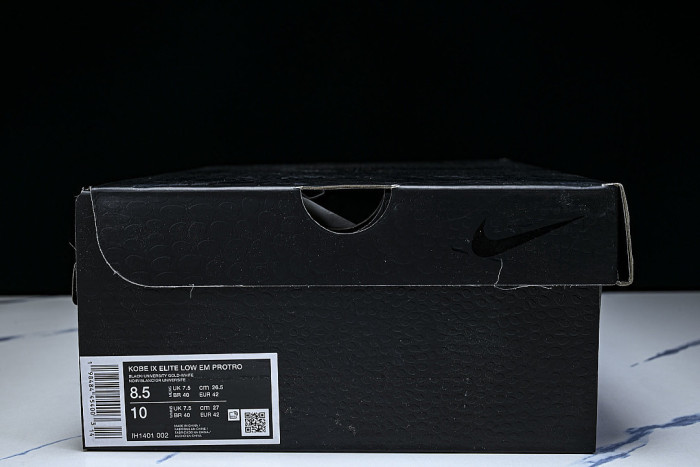 IH1401-002 KOBE 9 ELITE LOW PRACTICAL BASKETBALL SHOES BLACK/INKINESS