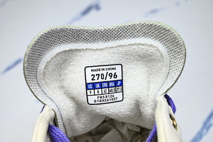 D1GH261007 CT CLUB RETRO LOW-TOP CASUAL SNEAKERS WHITE/PURPLE/GREEN/BROWN/GREY