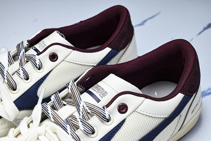 D1GH261010 CT CLUB RETRO LOW-TOP CASUAL SNEAKERS WHITE/BLUE/WINE RED/BEIGE