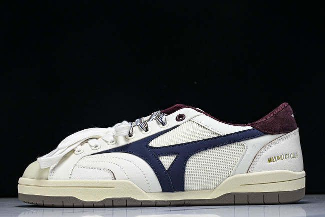 D1GH261010 CT CLUB RETRO LOW-TOP CASUAL SNEAKERS WHITE/BLUE/WINE RED/BEIGE