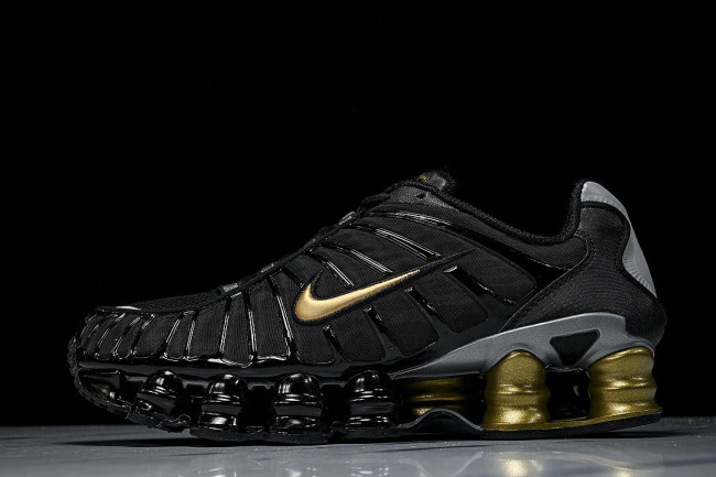 BV1388- 001 SHOX TL BLACK/METALLIC GOLD-METALLIC SILVER