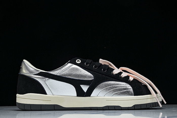 D1GH261013 CT CLUB RETRO LOW-TOP CASUAL SNEAKERS SILVER/BLACK