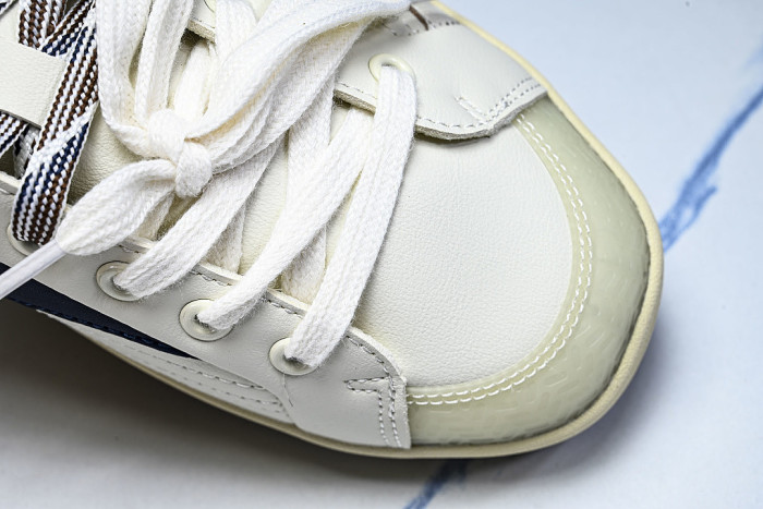 D1GH261010 CT CLUB RETRO LOW-TOP CASUAL SNEAKERS WHITE/BLUE/WINE RED/BEIGE