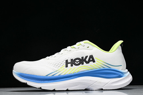1176572 FLCK ONE CLIFTON 11 LIGHTWEIGHT AND BREATHABLE MESH RUNNING SHOES WHITE/BLUE/GREEN