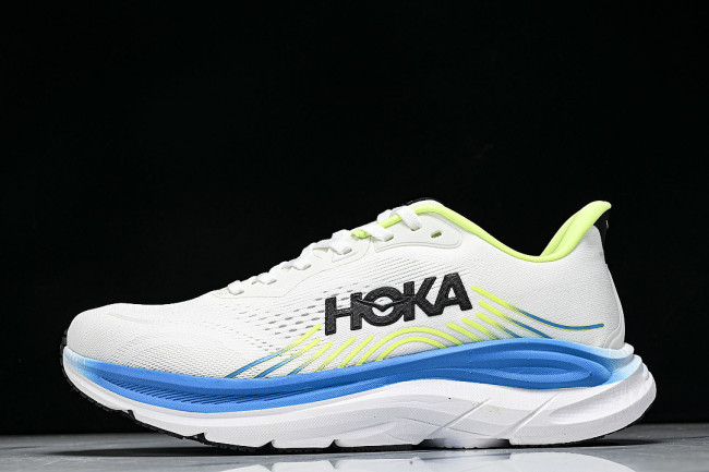 1176572 FLCK ONE CLIFTON 11 LIGHTWEIGHT AND BREATHABLE MESH RUNNING SHOES WHITE/BLUE/GREEN