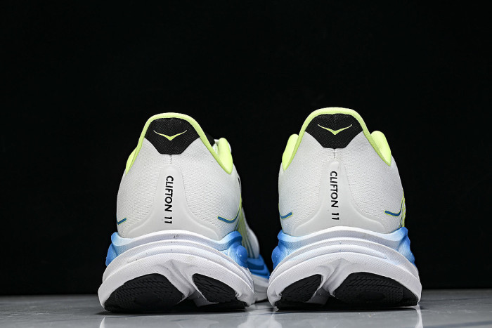 1176572 FLCK ONE CLIFTON 11 LIGHTWEIGHT AND BREATHABLE MESH RUNNING SHOES WHITE/BLUE/GREEN