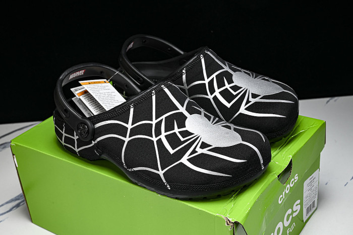 211489-90H FASHIONABLE RUBBER-SOLED FRONT-OPENING SLIPPERS BLACK/SILVER