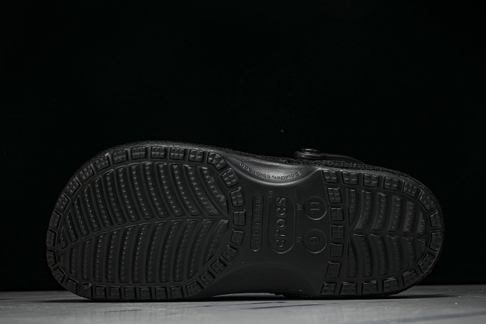 211489-90H FASHIONABLE RUBBER-SOLED FRONT-OPENING SLIPPERS BLACK/BLACK/BLACK