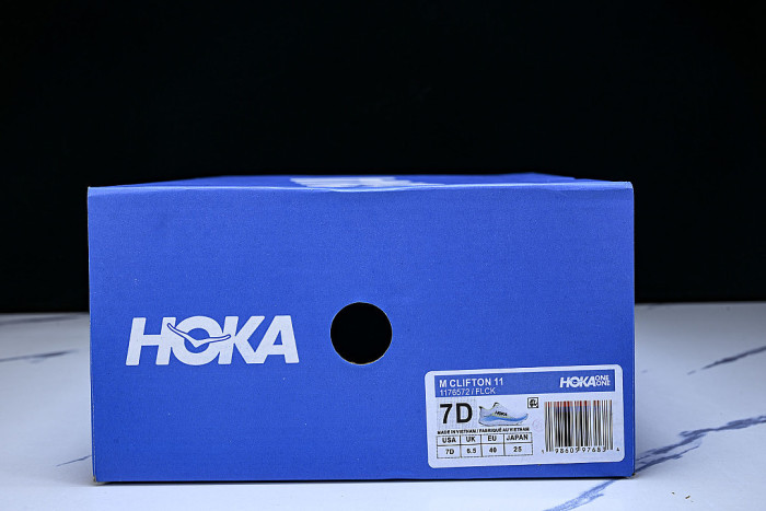 1176572 FLCK ONE CLIFTON 11 LIGHTWEIGHT AND BREATHABLE MESH RUNNING SHOES WHITE/BLUE/GREEN