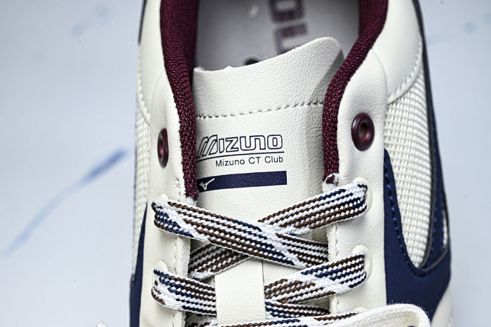 D1GH261010 CT CLUB RETRO LOW-TOP CASUAL SNEAKERS WHITE/BLUE/WINE RED/BEIGE
