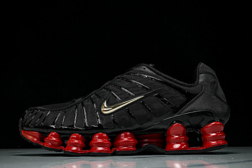CI0987- 001 SHOX TL BLACK/METALLIC SILVER-UNIVERSITY RED