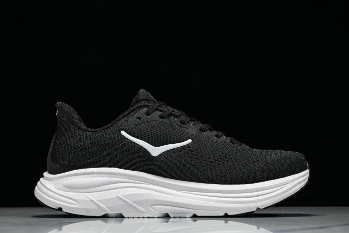 1176572-BWHT ONE ONE CLIFTON 11 KNITTED MESH RUNNING SHOES BLACK/WHITE/BLACK