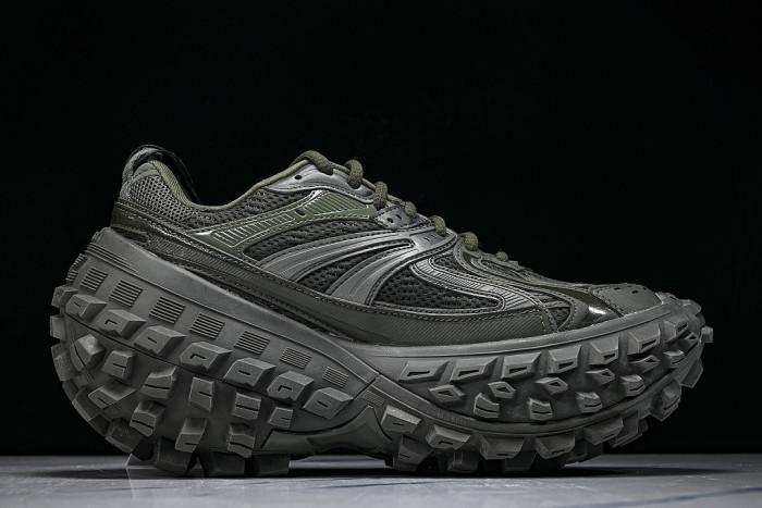 W2RA6-3000 DEFENDER RUBBER PLATFORM SNEAKERS DARK GREEN/DARK GREEN