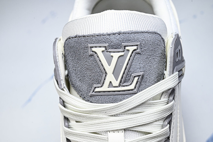LOW-TOP CASUAL SPORTS SNEAKERS WHITE/GREY