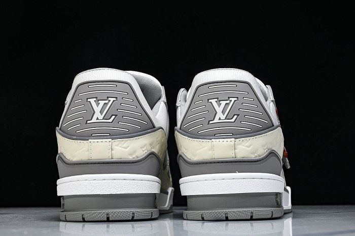 LOW-TOP CASUAL SPORTS SNEAKERS BEIGE/GREY/WHITE