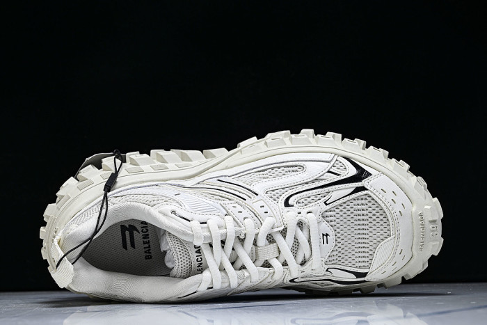 W2RAA9110 DEFENDER RUBBER PLATFORM SNEAKERS WHITE/BLACK/WHITE