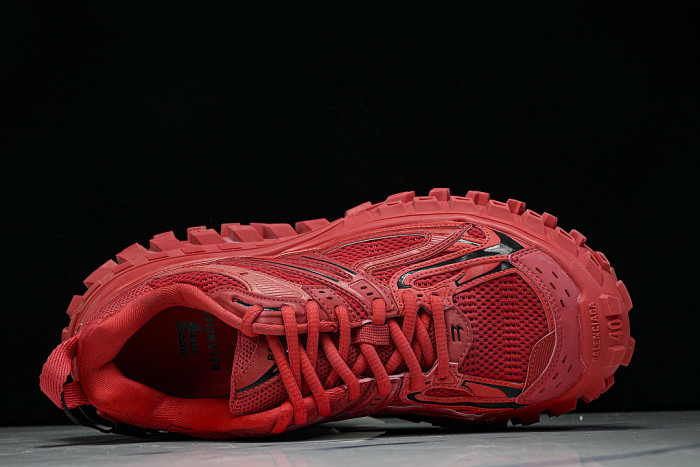 W2RAA-6010 DEFENDER RUBBER PLATFORM SNEAKERS RED/RED/RED