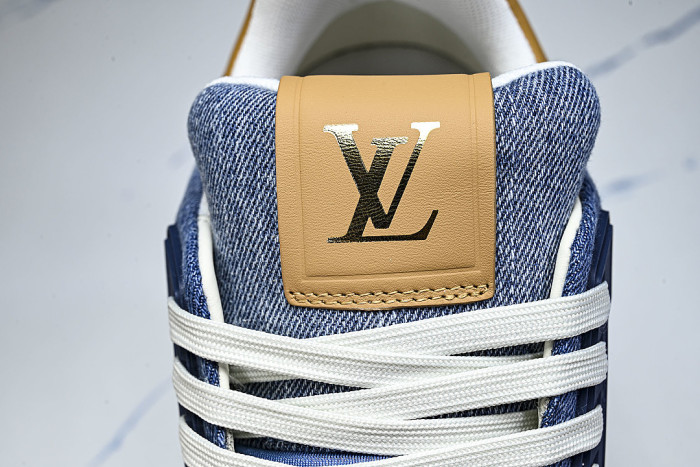 LOW-TOP CASUAL SPORTS SNEAKERS BLUE/BROWN/BLUE