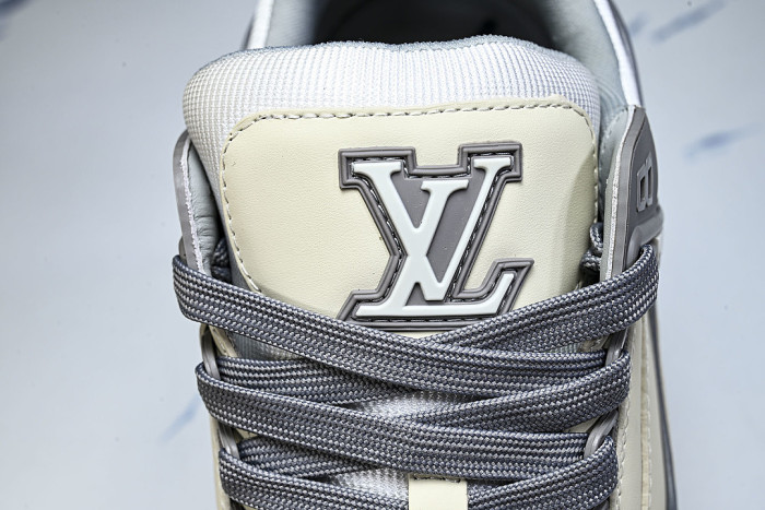 LOW-TOP CASUAL SPORTS SNEAKERS BEIGE/GREY/WHITE