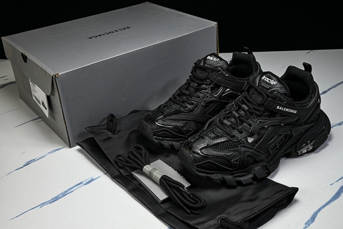W2GN1-1000 BALENCIAGA TRACK.2 4.0 FOURTH GENERATION TRENDY RUNNING SHOES BLACK/INKINESS
