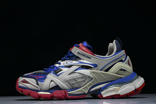 W2GN2-8570 BALENCIAGA TRACK.2 4.0 FOURTH GENERATION TRENDY RUNNING SHOES DARK GRAY/NAVY BLUE
