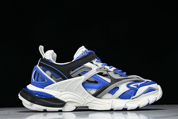 W3AE2-4191 BALENCIAGA TRACK.2 4.0 FOURTH GENERATION TRENDY RUNNING SHOES NAVY BLUE/WHITE/GREY