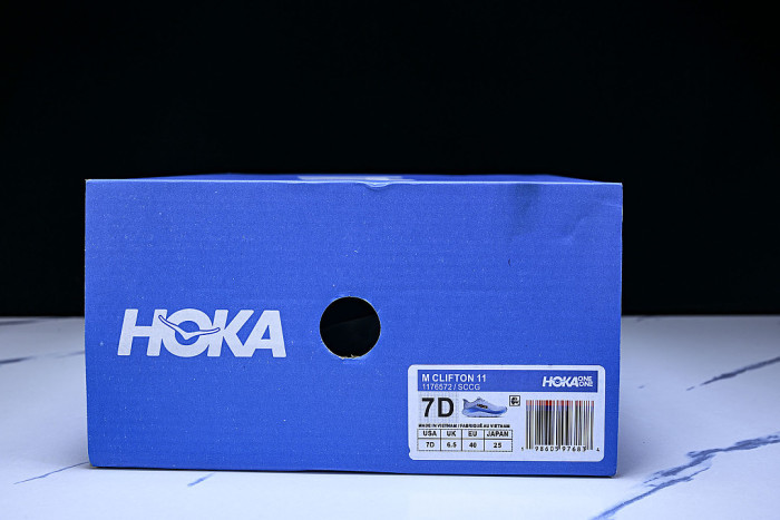 1176572-SCCG ONE ONE CLIFTON 11 KNITTED MESH RUNNING SHOES WHITE/BLUE