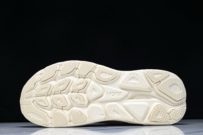 1176573-ALK ONE ONE CLIFTON 11 KNITTED MESH RUNNING SHOES WHITE/BEIGE/WHITE