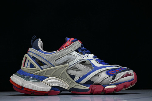 W2GN2-8570 BALENCIAGA TRACK.2 4.0 FOURTH GENERATION TRENDY RUNNING SHOES DARK GRAY/NAVY BLUE