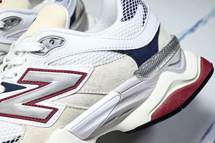 U90603MT RETRO CASUAL SPORTS RUNNING SHOES WHITE/GREY/BEIGE/BLACK/RED