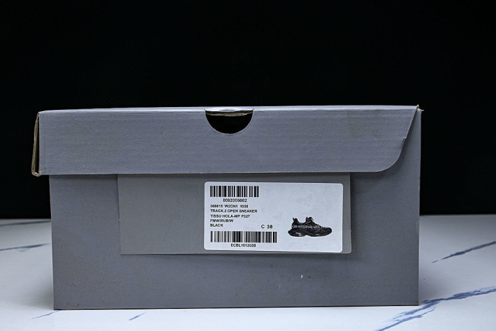 W2GN1-1000 BALENCIAGA TRACK.2 4.0 FOURTH GENERATION TRENDY RUNNING SHOES BLACK/INKINESS