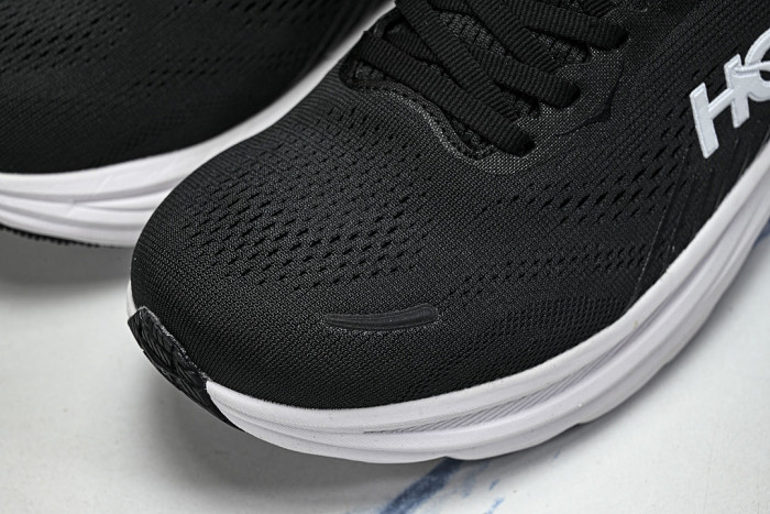 1176572-BWHT ONE ONE CLIFTON 11 KNITTED MESH RUNNING SHOES BLACK/WHITE/BLACK