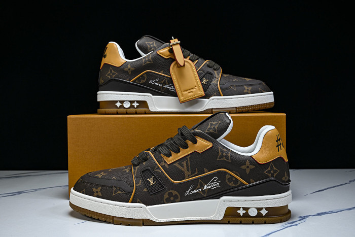 LOW-TOP CASUAL SPORTS SNEAKERS BROWN/BROWN/BROWN