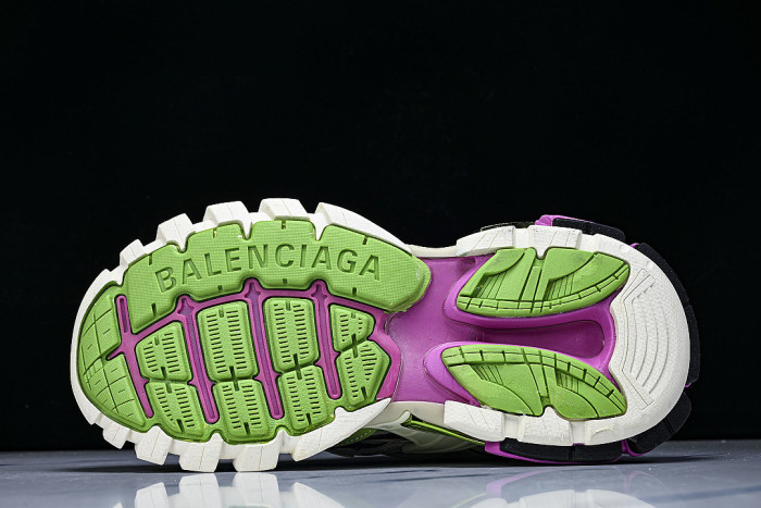 W2GN3-9199 BALENCIAGA TRACK.2 4.0 FOURTH GENERATION TRENDY RUNNING SHOES LIGHT GRAY/PURPLE