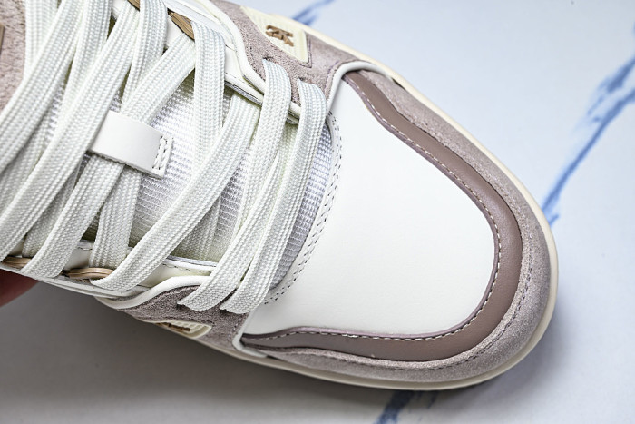 LOW-TOP CASUAL SPORTS SNEAKERS WHITE/PINK
