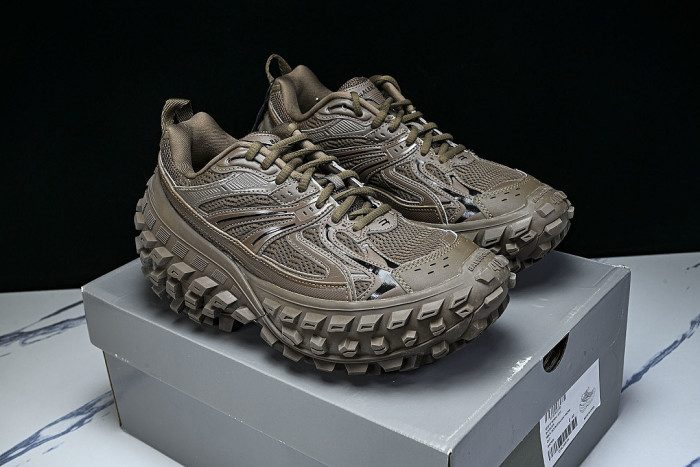 W2RAL-2010 DEFENDER RUBBER PLATFORM SNEAKERS BROWN/BROWN/BROWN