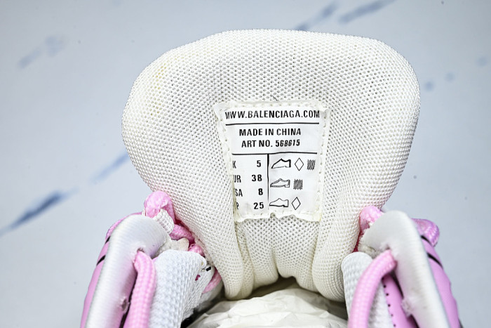 W3AE2-5291 BALENCIAGA TRACK.2 4.0 FOURTH GENERATION TRENDY RUNNING SHOES LIGHT PINK/DARK GRAY