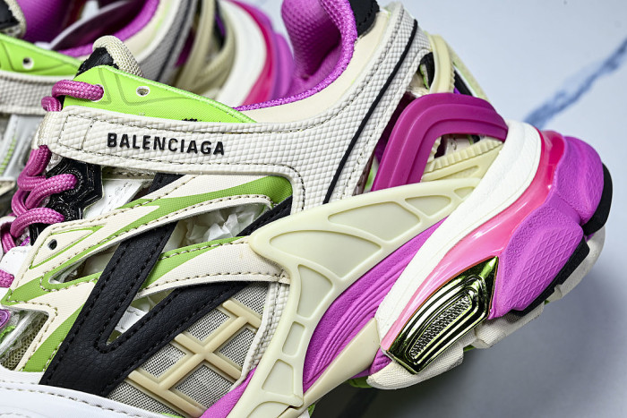 W2GN3-9199 BALENCIAGA TRACK.2 4.0 FOURTH GENERATION TRENDY RUNNING SHOES LIGHT GRAY/PURPLE